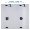 Sistema de ducha acuacúbica con bañera de cascada 8 pulgadas Remirate cuadrada Cabeza de ducha de ducha Juego de grifo